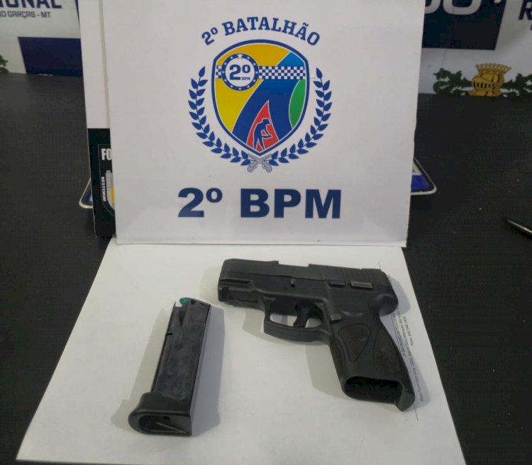 Homem é Detido em Barra do Garças por Porte Ilegal de Pistola 9mm Furtada