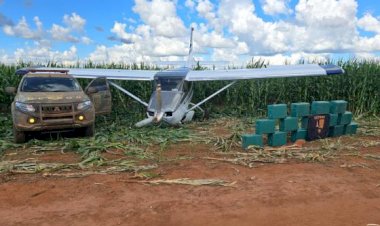 Gefron apreende meia tonelada de cloridrato de cocaína após queda de aeronave em MT