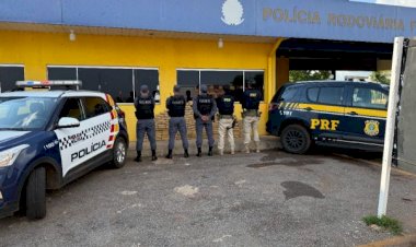 PRF em operação integrada com a PM apreende 185 tabletes de maconha na BR-158 em Água Boa