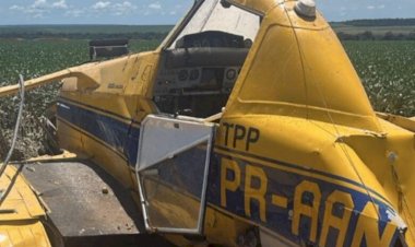 Piloto morre em queda de avião agrícola na zona rural de Canarana