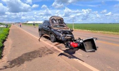 Entregador morre após colidir moto com pick-up na BR-158 próximo à Confresa