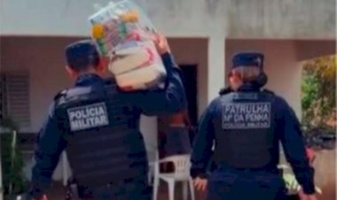 PM distribui cestas básicas para mulheres em situação de vulnerabilidade em Barra do Garças