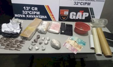 Polícia Militar prende integrantes de facção e apreende tabletes de maconha e cocaína em Nova Xavantina
