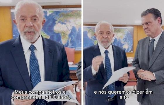 Lula garante ajuda para reconstruir Shopping Popular de Cuiabá