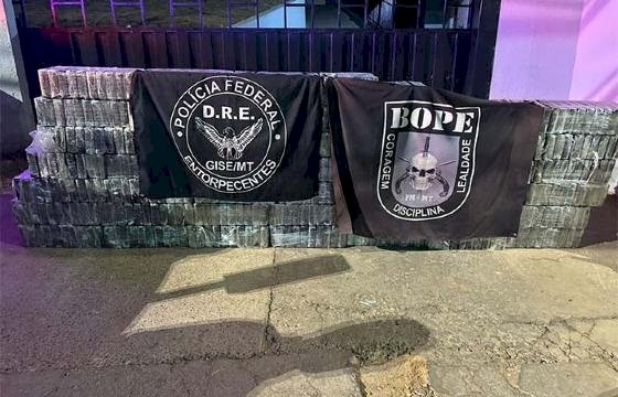 Quase meia tonelada de cocaína é apreendida em MT; prejuízo de R$ 53 mi ao crime organizado