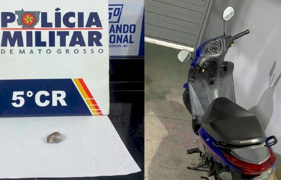 Menor de 15 anos é flagrado pilotando Biz e tenta fugir da PM em Barra do Garças
