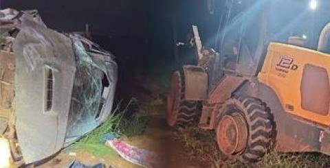 Avó e neta morrem em grave acidente entre Hilux e pá carregadeira em MT
