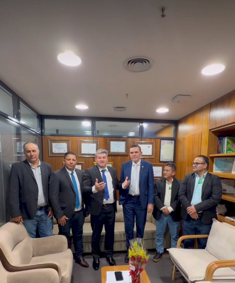Comitiva de Novo São Joaquim garante recursos em Brasília para obras e saúde do município